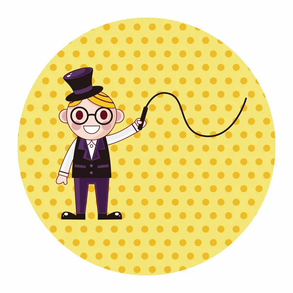 Circus tamer thema elementen vector, eps — Stockvector