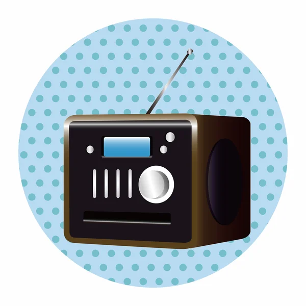 Radio theme elements vector,eps — Stock Vector