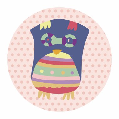 baykuş karikatür Tema öğeleri vektör, eps