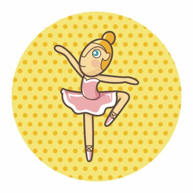 Bale dansçısı Tema öğeleri vektör, eps