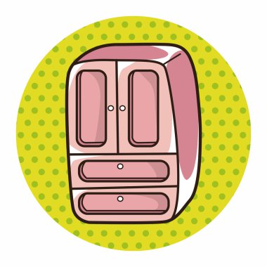 mobilya Tema kabine öğeleri vektör, eps