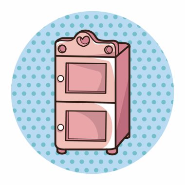 mobilya Tema kabine öğeleri vektör, eps