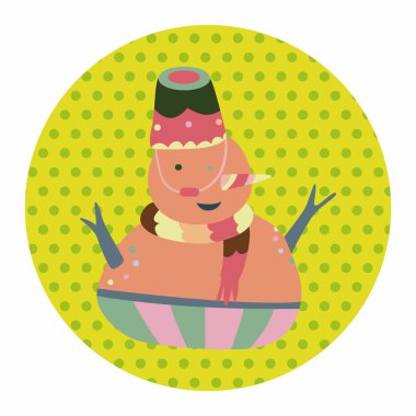 kardan adam karikatür öğeleri vektör, eps