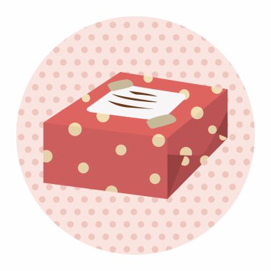 hediye Tema düz simgesi öğeleri arka plan, eps10