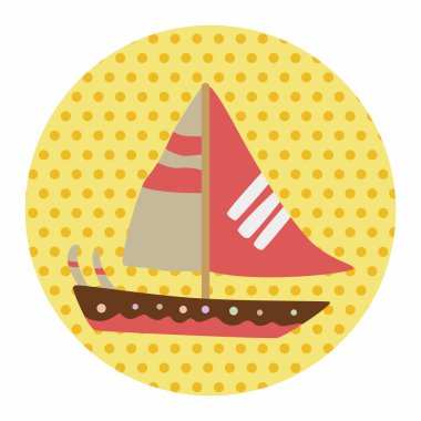 Ulaşım tekne Tema öğeleri vektör, eps