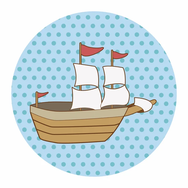Transport bateau thème éléments vecteur, eps — Image vectorielle