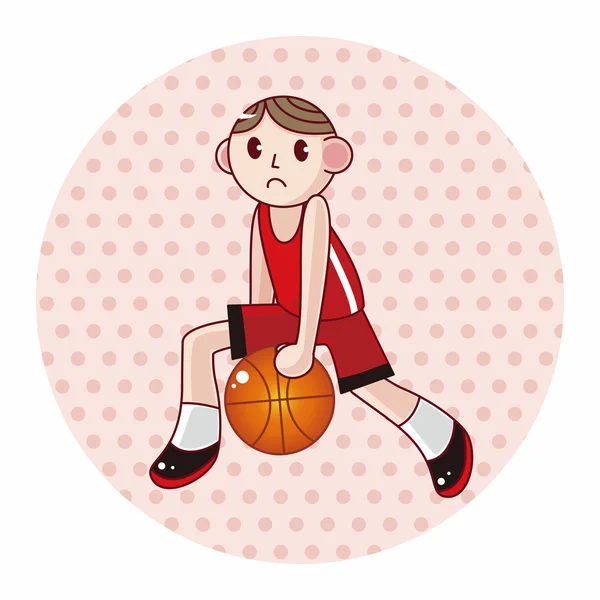 Basketball player cartoon elements vector,eps — Stock Vector