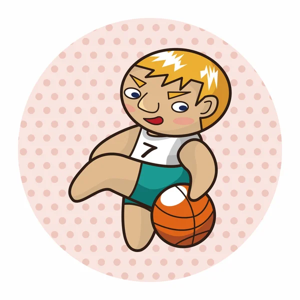 篮球运动员元素矢量、 eps — 图库矢量图片