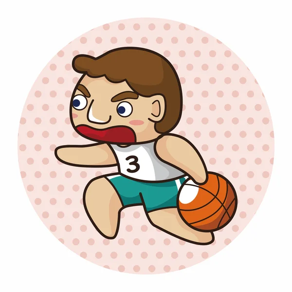 Baloncesto jugador elementos vector, eps — Archivo Imágenes Vectoriales