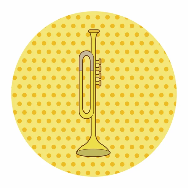 Musique trompette thème éléments vecteur, eps — Image vectorielle
