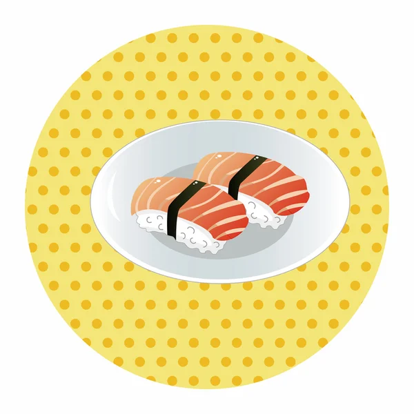 Comida japonesa tema sushi elementos vetor, eps —  Vetores de Stock