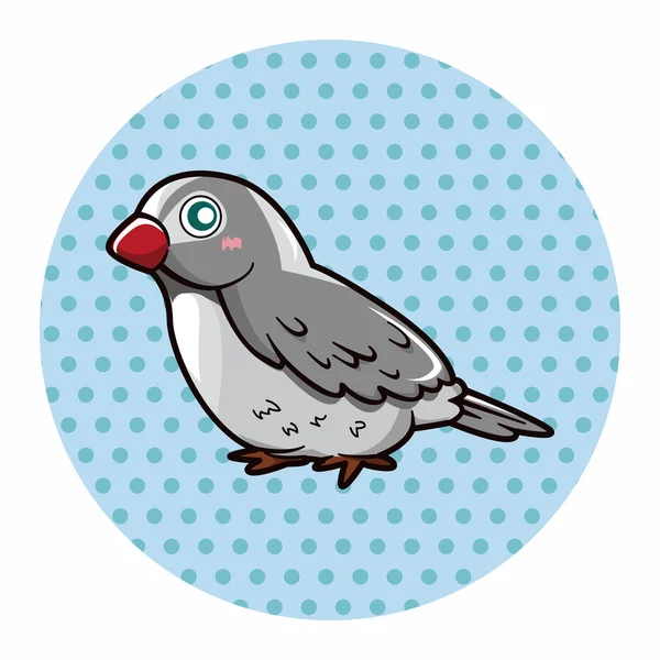 Uccello elementi del tema del fumetto vettore, eps — Vettoriale Stock