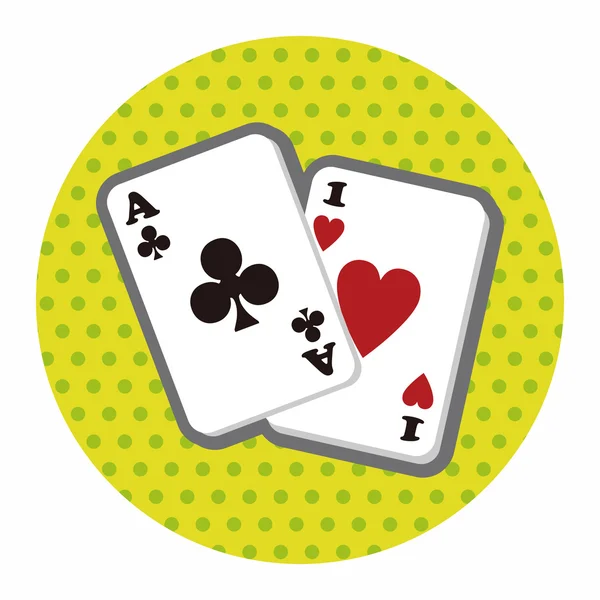 Casino poker carte éléments de thème — Image vectorielle
