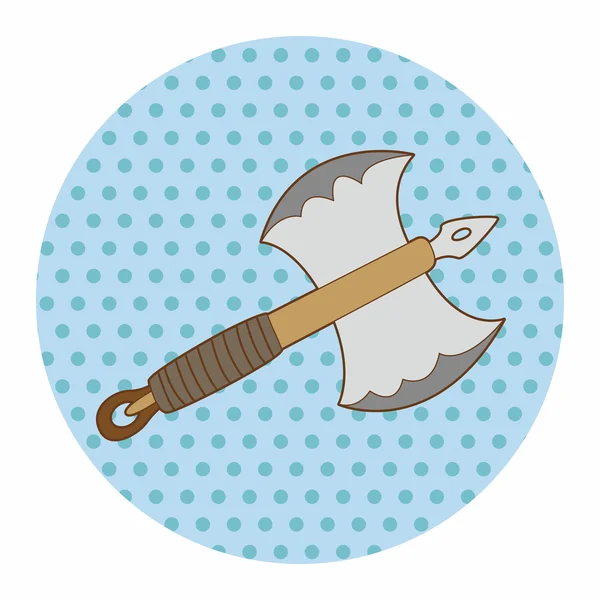 武器の斧のテーマの要素 — ストックベクタ