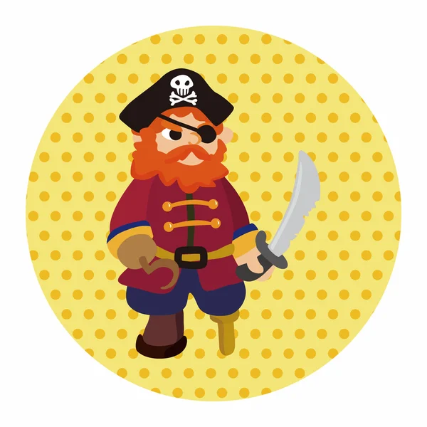 Piraten-Themenelemente — Stockvektor