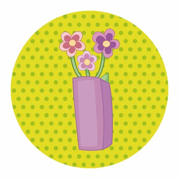 Flower pot motivu — Stockový vektor
