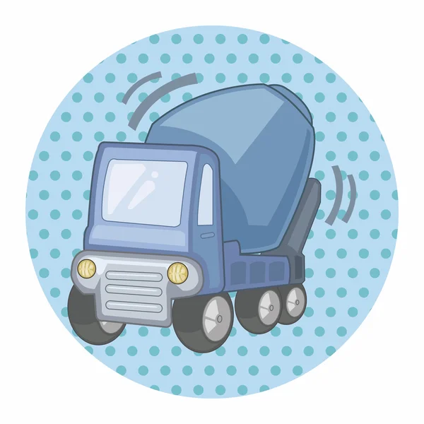 Elementi di trasporto camion tema — Vettoriale Stock