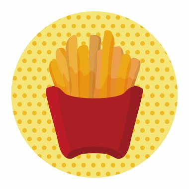 Kızarmış gıdalar Tema patates kızartması öğeleri