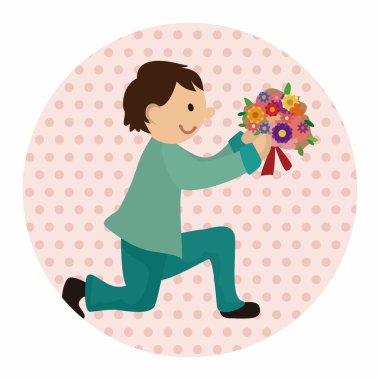 Düğün çift Tema öğeleri vektör, eps