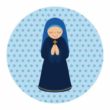 Papaz ve rahibe Tema öğeleri vektör eps