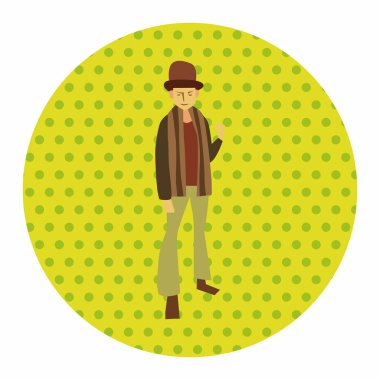 Erkek adam karikatür Tema öğeleri vektör, eps