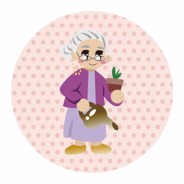 Aile büyükanne karakteri Tema öğeleri