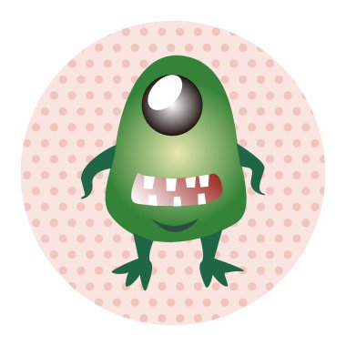 canavar karikatür Tema öğeleri vektör, eps