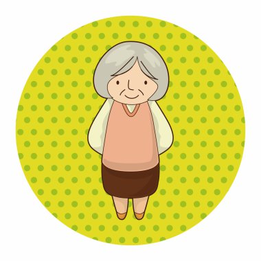 Aile büyükanne karakteri Tema öğeleri