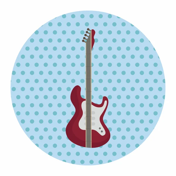 Instrument guitare électrique bande dessinée éléments thème — Image vectorielle