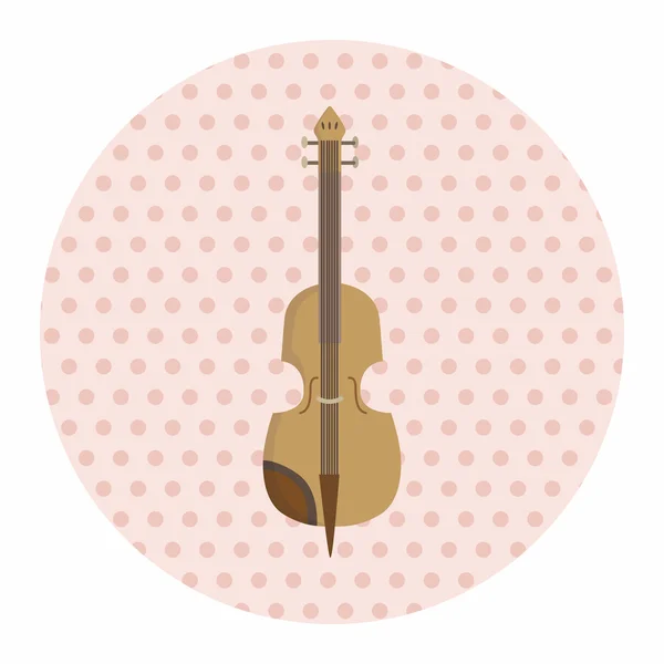 Strumento violoncello elementi a tema cartone animato — Vettoriale Stock