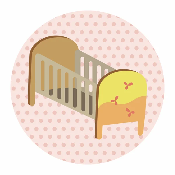 Baby bed theme elements — Stock Vector