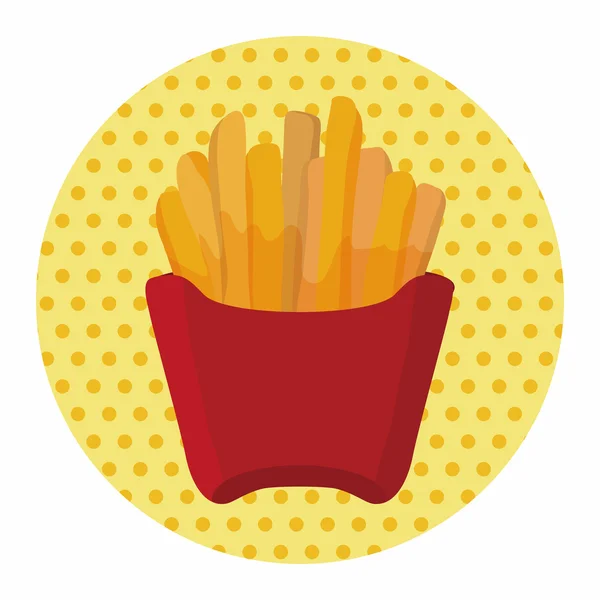 Stekt mat temaelement pommes frites — Stock vektor
