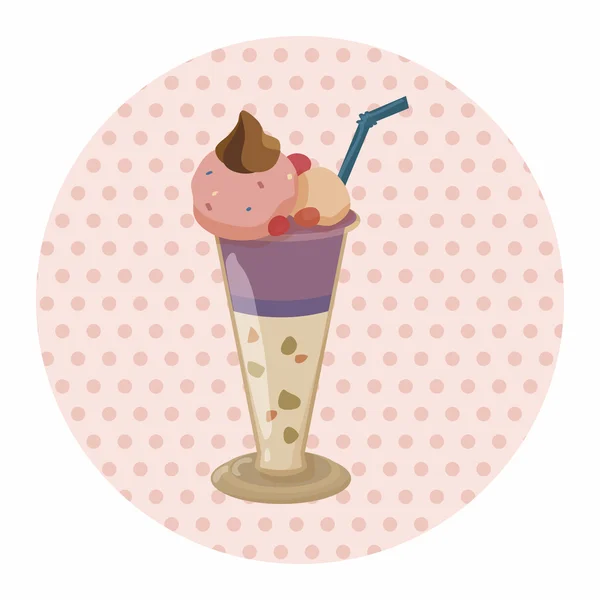 Crème glacée éléments de thème dessin animé — Image vectorielle