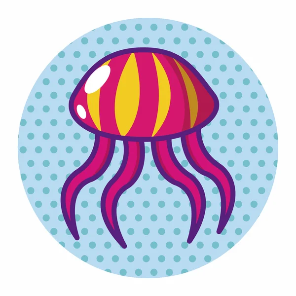 Prvky motivů medúzy — Stockový vektor