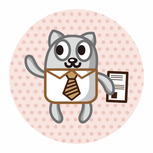 animal cat worker cartoon theme elements