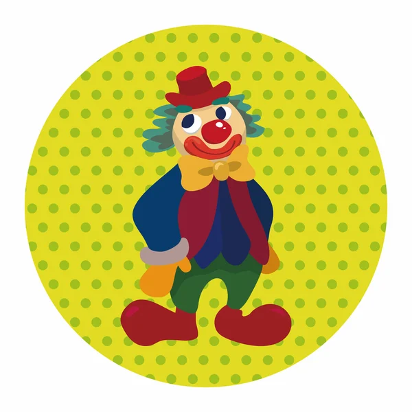 马戏团小丑主题元素 — 图库矢量图片
