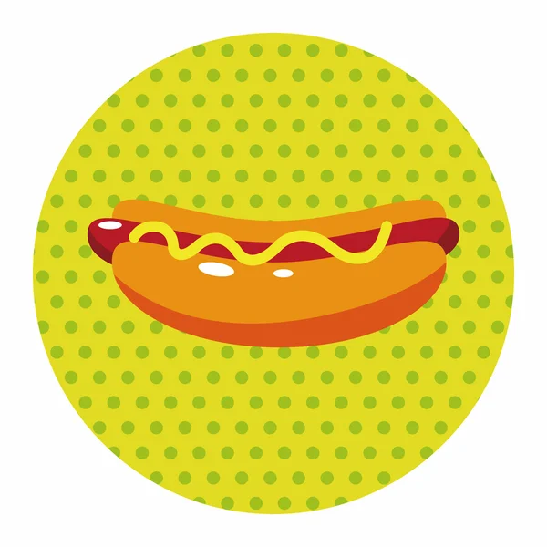 Comida rápida hotdog elementos temáticos — Vector de stock