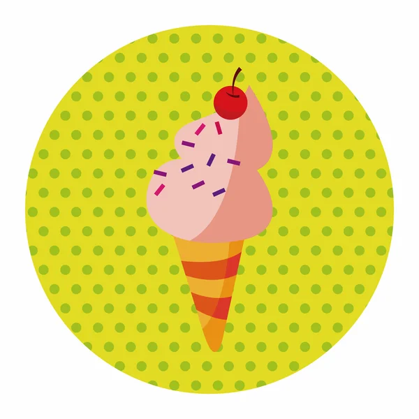 Éléments thème crème glacée — Image vectorielle