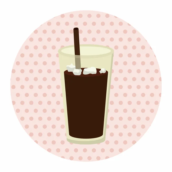 Eisschwebender Kaffee Themenelemente — Stockvektor