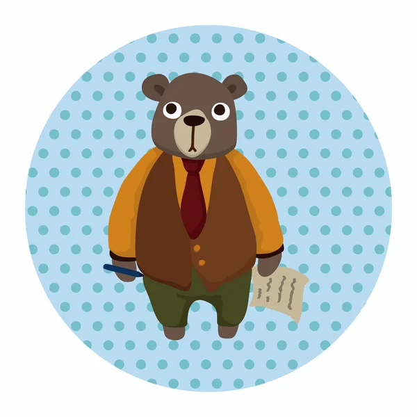 Animal Bear Arbeiter Cartoon-Elemente — Stockvektor