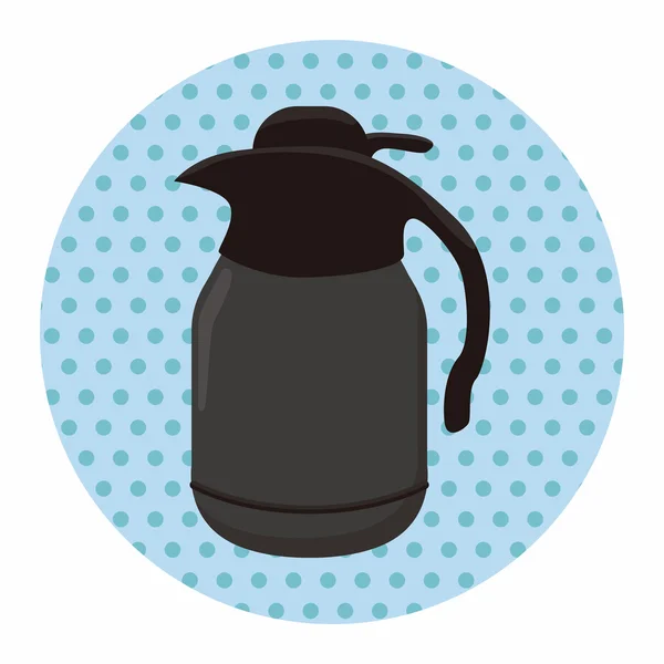 Éléments de thème bouilloire café — Image vectorielle