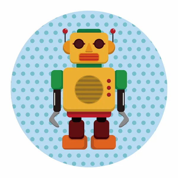 Robot téma elemek — Stock Vector