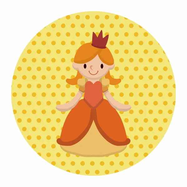 Thème royal éléments princesse — Image vectorielle