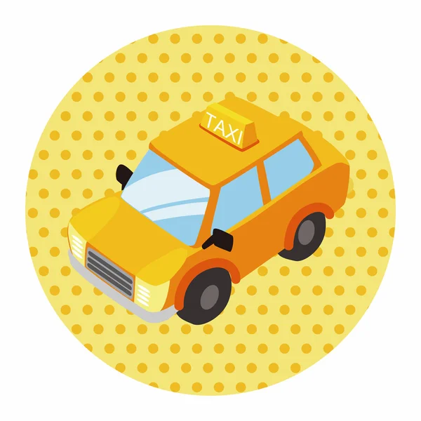 Elementi di trasporto taxi tema — Vettoriale Stock