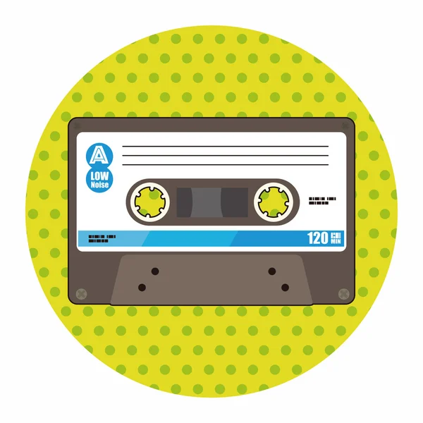 Audiotape theme elements vector,eps — Stock Vector