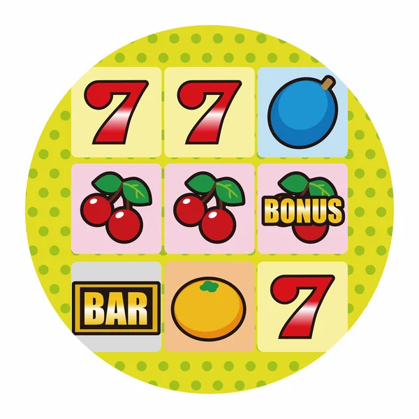 Елементи теми ігрових автоматів казино — стоковий вектор