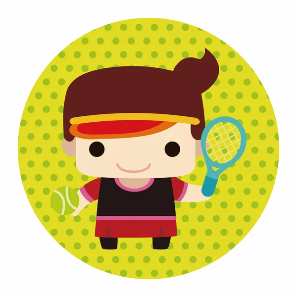 Prvky motivů hráč badmintonu — Stockový vektor