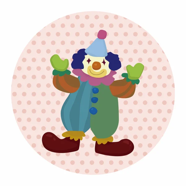 Clown elementi a tema vettore, eps — Vettoriale Stock