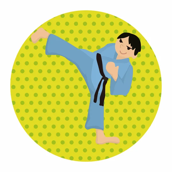 Taekwondo tema elementos vetor, eps — Vetor de Stock