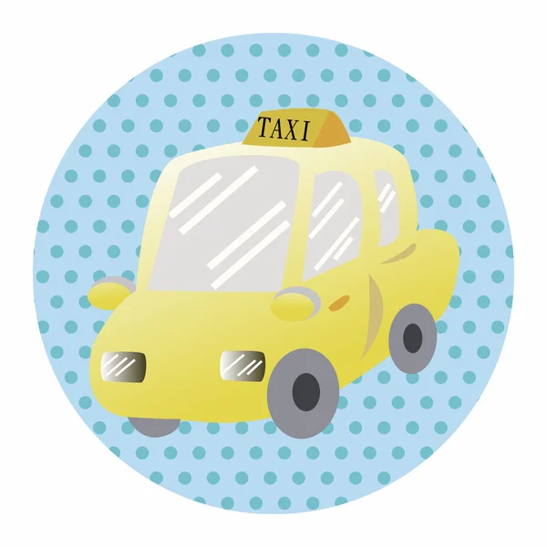Transporte coche taxi tema elementos vector, eps — Archivo Imágenes Vectoriales